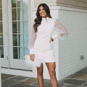 White open back dress